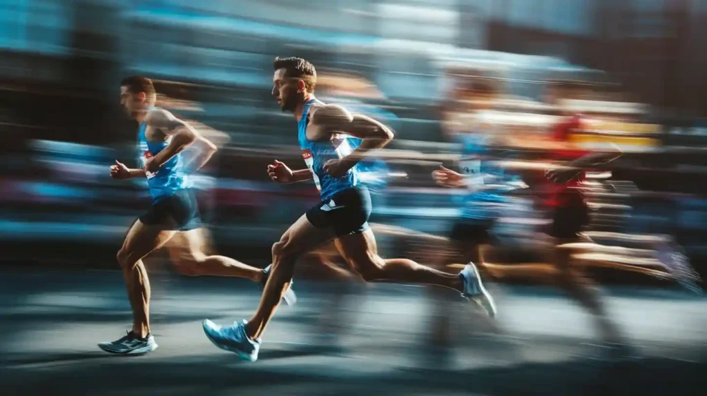 runners sprinting